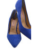 Mavi Süet Kadın Ayakkabı 10 cm 